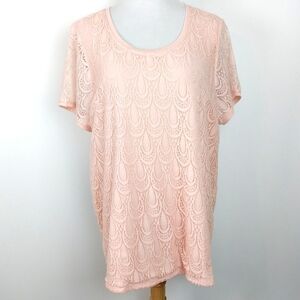 Isela Pink Lace Top | sz2X